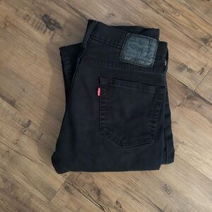 Levi's Black Slim Straight Denim Jeans